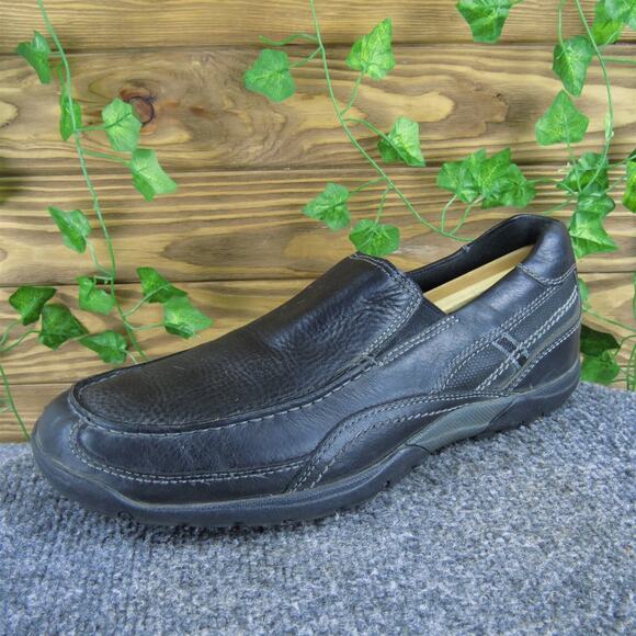 Rockport‎ Men's adidprene Loafer Black Leather Size 9 Medium Gently Used 2025 - Picture 1 of 8